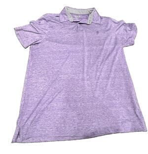 IZOD Golf Mens Medium Purple Heather Stretch Performance Polo Shirt Short Sleeve